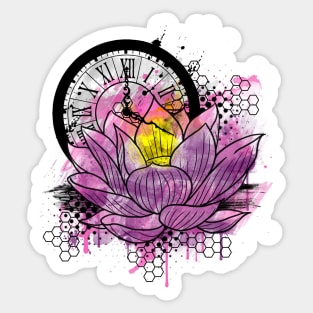 A Tranquil Time - Abstract Lotus Sticker